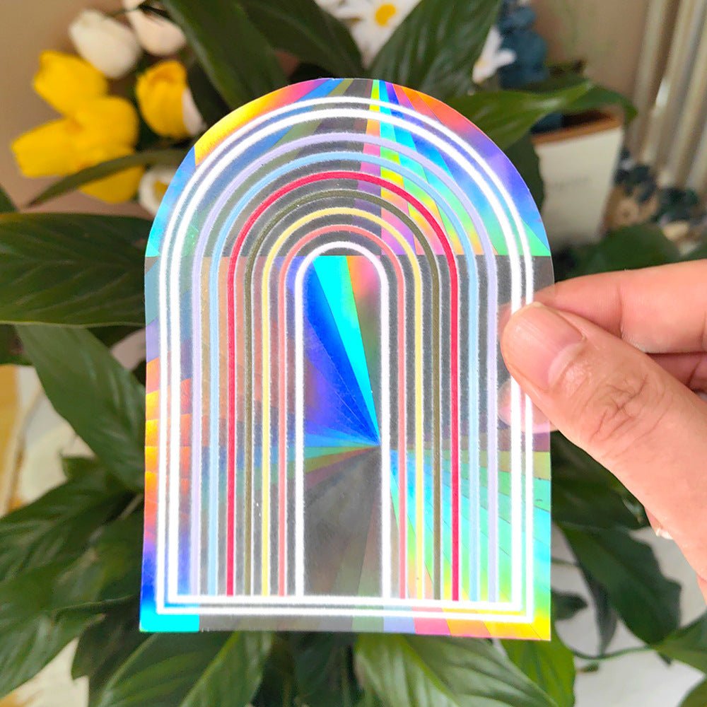 Colorful Suncatcher Sun Sunshine Catcher Rainbow Prism Glass PVC Window Filming - Jaazi Intl