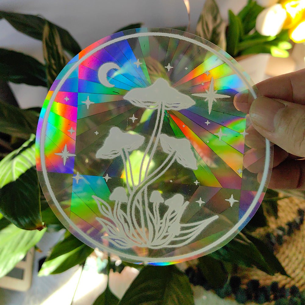 Colorful Suncatcher Sun Sunshine Catcher Rainbow Prism Glass PVC Window Filming - Jaazi Intl