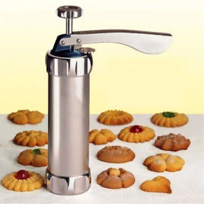 Cookie Press Machine Biscuit Maker Cake Making Decorating Gun Kitchen Aluminum Icing Sets - Jaazi Intl