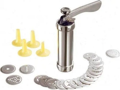 Cookie Press Machine Biscuit Maker Cake Making Decorating Gun Kitchen Aluminum Icing Sets - Jaazi Intl