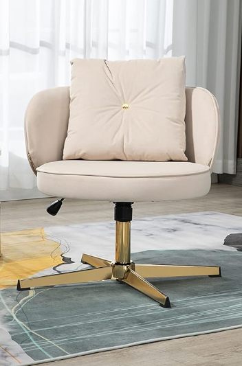 COOLMORE Home Office Desk Chair, Vanity Chair, Modern Adjustable Home Computer Executive Chair Swivel Task Chair for Small Space, Living Room, Make - up, Studying - Jaazi Intl