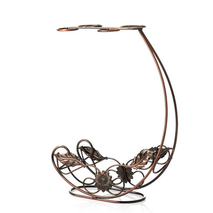 Copper Wine Rack Hanging Wine Glass Holder Bar Stand Bracket Display Stand Bracket - Jaazi Intl