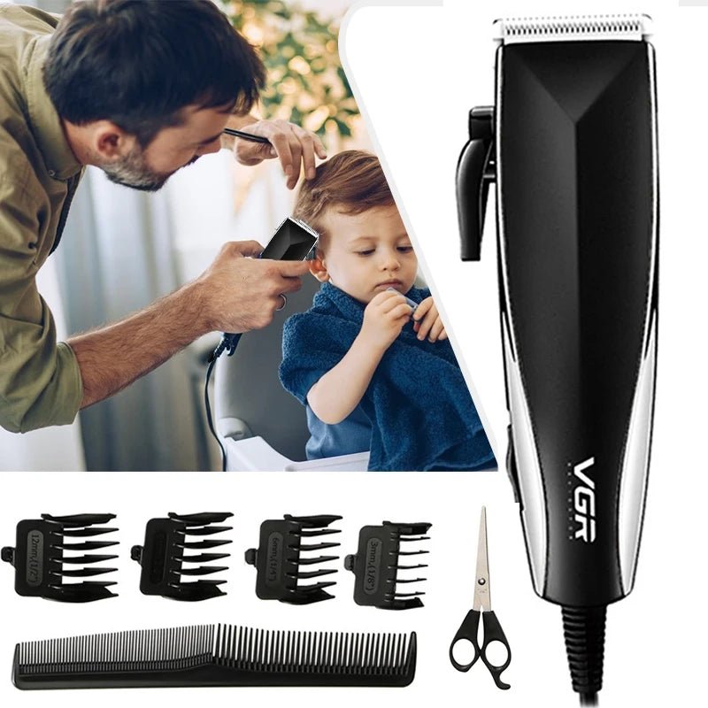 Corded Haircut Trimmer Beard Trimmer, Hair Clipper, Grooming Detailer Kit for Men for Beard,Mustache,Stubble,Ear,Body Grooming - Jaazi Intl