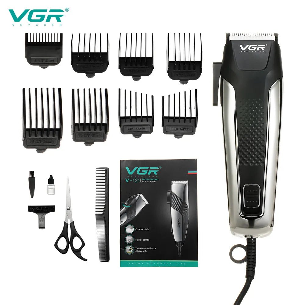 Corded Haircut Trimmer Beard Trimmer, Hair Clipper, Grooming Detailer Kit for Men for Beard,Mustache,Stubble,Ear,Body Grooming - Jaazi Intl