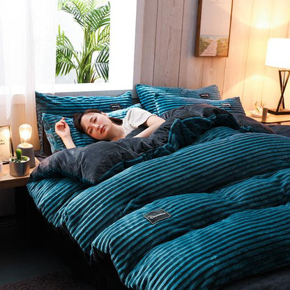 Corduroy Velvet Bedding Set - Jaazi Intl