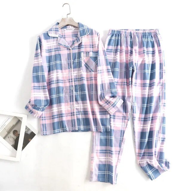 Cotton Flannel Women's Pajamas Sets - Jaazi Intl