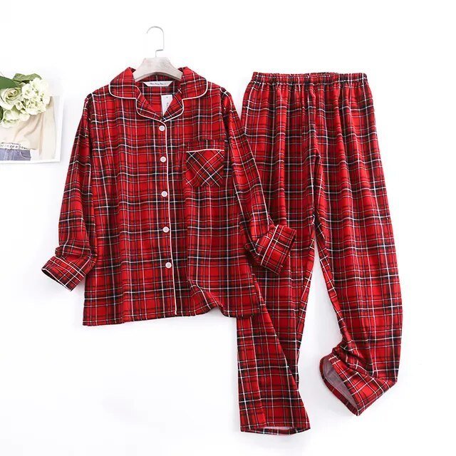 Cotton Flannel Women's Pajamas Sets - Jaazi Intl