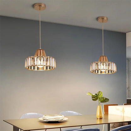 Creative Crystal Led Chandelier Light Indoor Plafon Lustre Pendant Ceiling Lamp In The Kitchen Home Decor Hanging Lamp Luminaire - Jaazi Intl