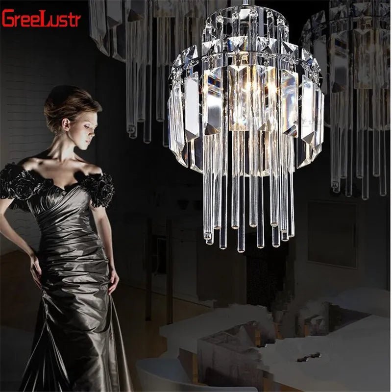 Creative Crystal Led Chandelier Light Indoor Plafon Lustre Pendant Ceiling Lamp In The Kitchen Home Decor Hanging Lamp Luminaire - Jaazi Intl