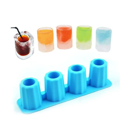 Creative DIY Ice Cube Tray Mold Cup Mould Makes Shot Glasses Ice Mould Novelty Gifts Ice Tray Summer Drinking Kitchen Tool - Jaazi Intl