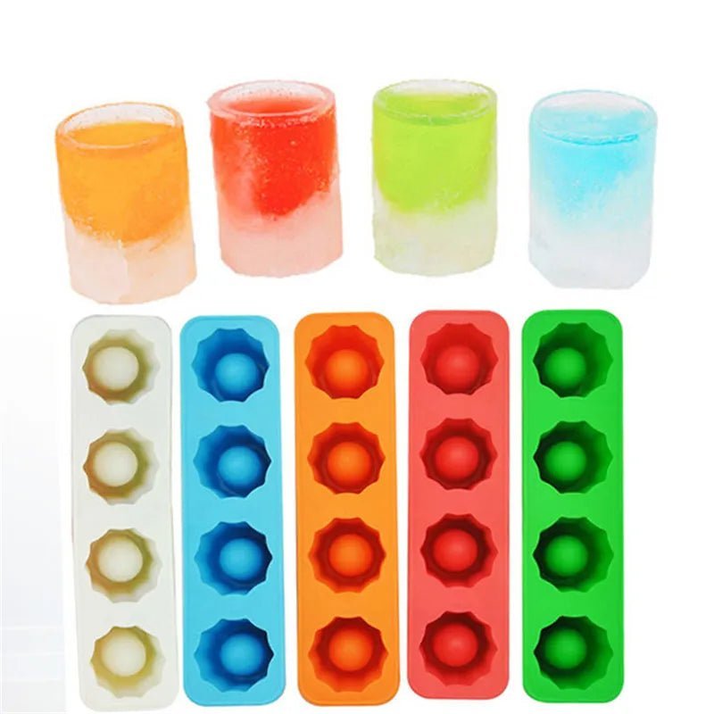 Creative DIY Ice Cube Tray Mold Cup Mould Makes Shot Glasses Ice Mould Novelty Gifts Ice Tray Summer Drinking Kitchen Tool - Jaazi Intl