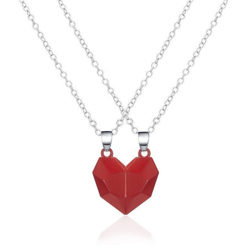 Creative Magnet Necklace Love Heart Broken Men And Women - Jaazi Intl