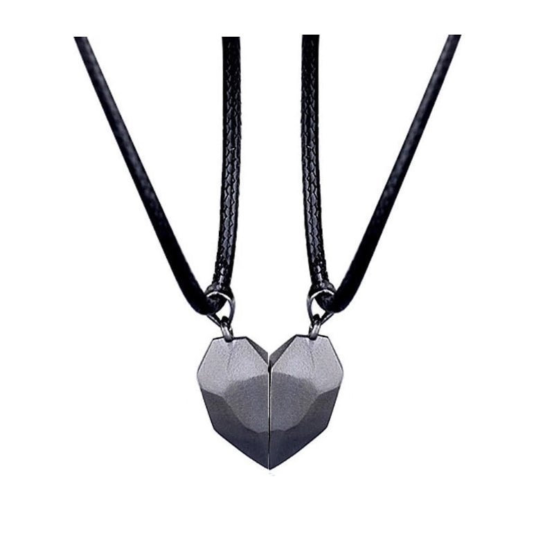 Creative Magnet Necklace Love Heart Broken Men And Women - Jaazi Intl