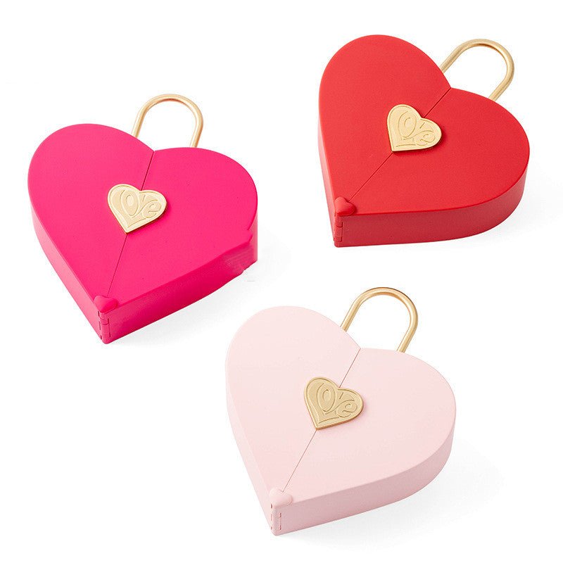 Creative Set Jewelry Box Portable Heart - shaped Double - Jaazi Intl