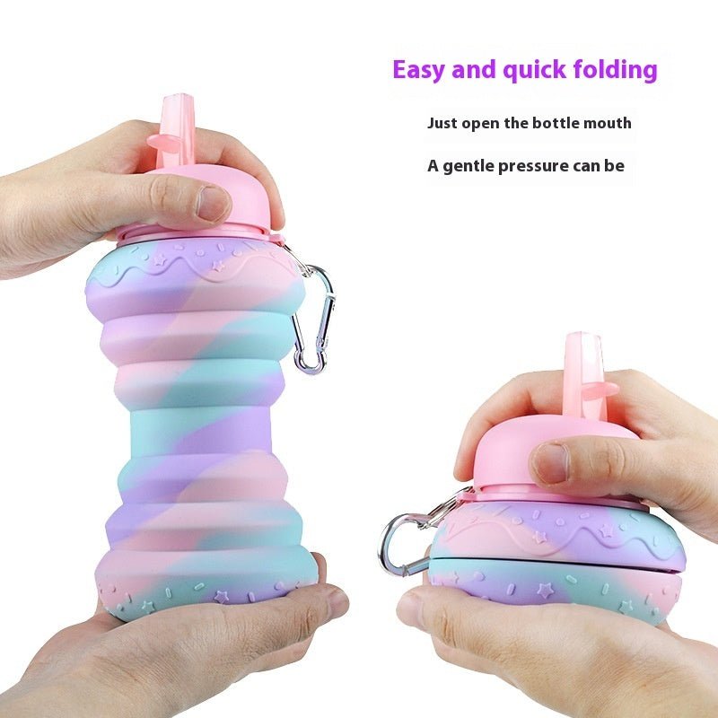 Creative Silicone Foldable Outdoor Sports Portable Travel Water Bottle - Jaazi Intl