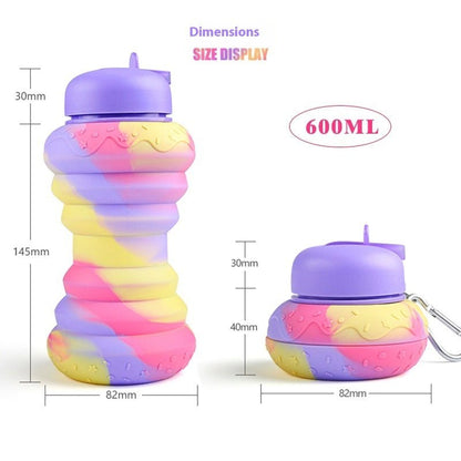 Creative Silicone Foldable Outdoor Sports Portable Travel Water Bottle - Jaazi Intl