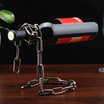 Creative Suspension Iron Chain Wine Rack Decorative Ornaments - Jaazi Intl