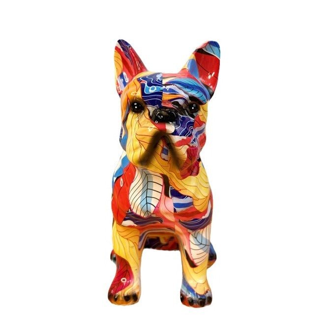 Creative Water Transfer Printing Light Luxury Home French Bulldog Ornaments Living Room Wine Cabinet Entrance TV Cabinet Office Decorations - Jaazi Intl