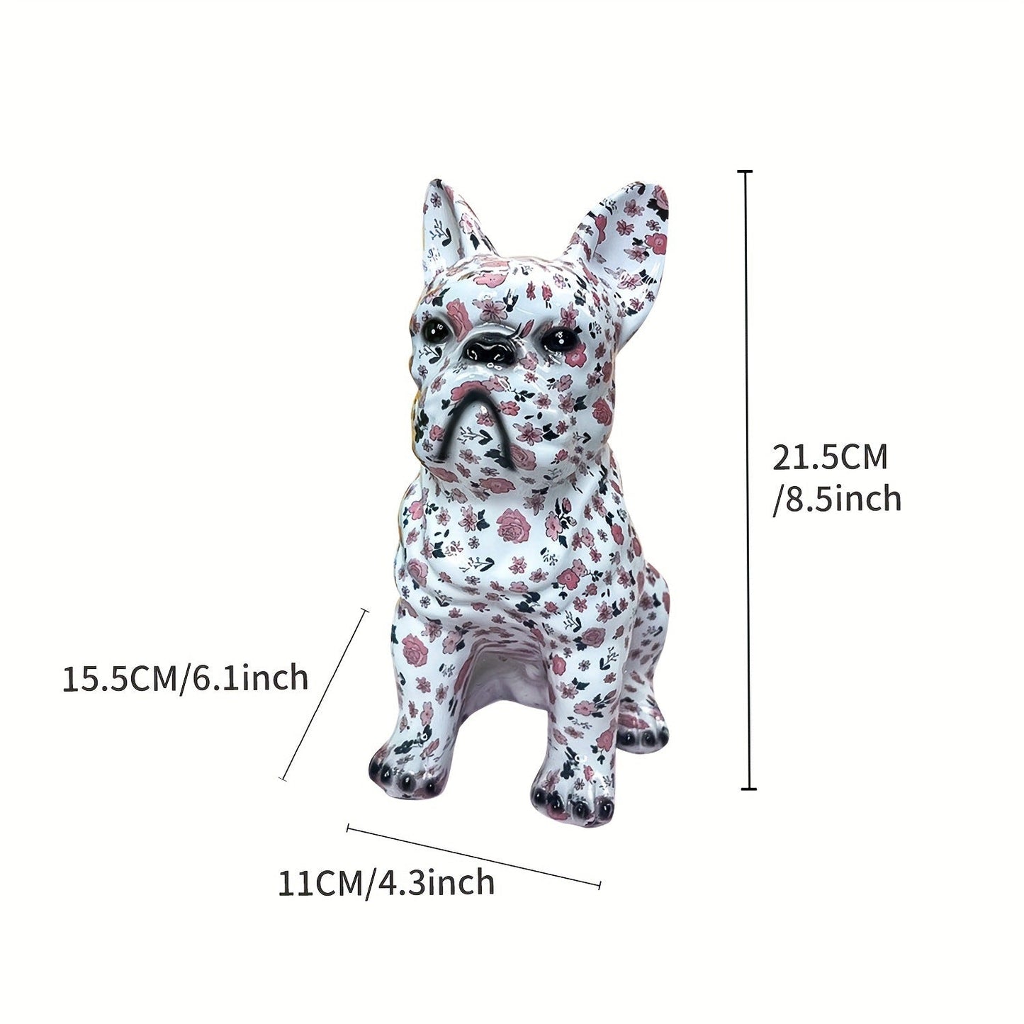 Creative Water Transfer Printing Light Luxury Home French Bulldog Ornaments Living Room Wine Cabinet Entrance TV Cabinet Office Decorations - Jaazi Intl