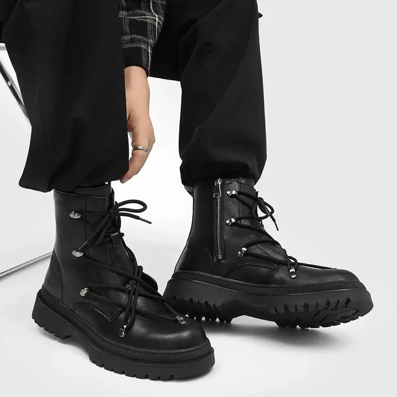 Cross Laced Boots - Jaazi Intl