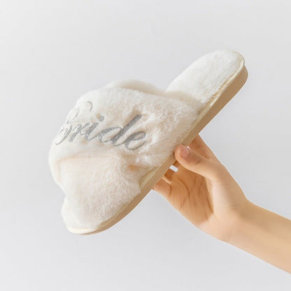 Cross slippers, plush slippers - Jaazi Intl