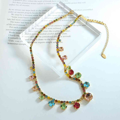 Crystal Copper Chain Necklace - Jaazi Intl