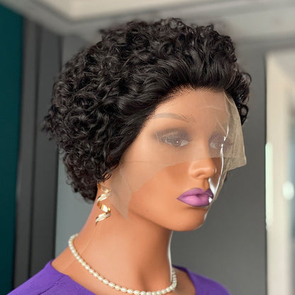 Curly Pixie Cut Lace Wig Human Hair - Jaazi Intl