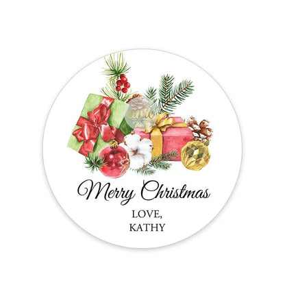 Custom Christmas Name Labels Stickers Wrapping Stickers Personalized Merry Xmas New Year Gift Decor Envelope Seals Stickers - Jaazi Intl