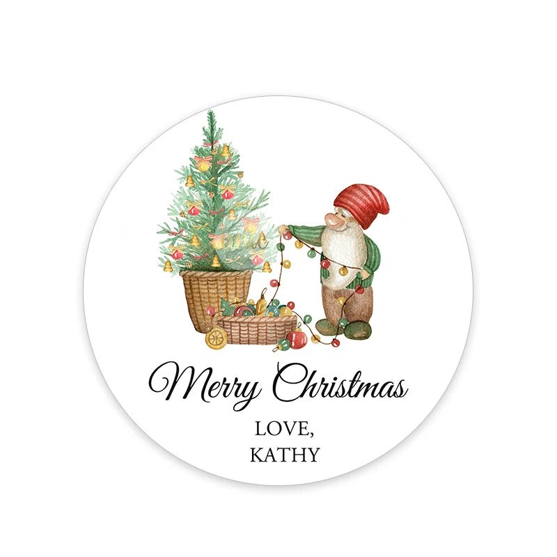 Custom Christmas Name Labels Stickers Wrapping Stickers Personalized Merry Xmas New Year Gift Decor Envelope Seals Stickers - Jaazi Intl