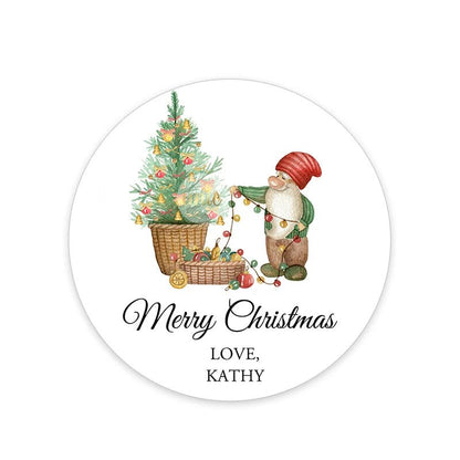 Custom Christmas Name Labels Stickers Wrapping Stickers Personalized Merry Xmas New Year Gift Decor Envelope Seals Stickers - Jaazi Intl