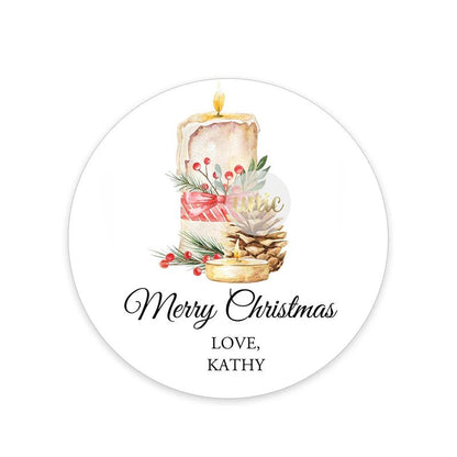 Custom Christmas Name Labels Stickers Wrapping Stickers Personalized Merry Xmas New Year Gift Decor Envelope Seals Stickers - Jaazi Intl