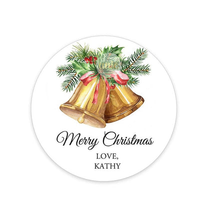 Custom Christmas Name Labels Stickers Wrapping Stickers Personalized Merry Xmas New Year Gift Decor Envelope Seals Stickers - Jaazi Intl