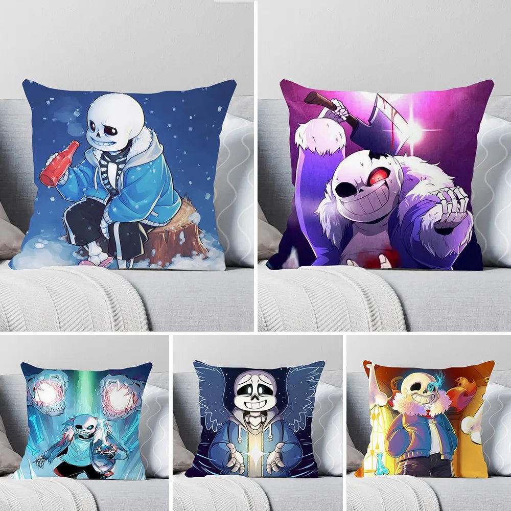 Custom Pillowcase Anime Undertale Sans Double - sided 3D Printing Pillow Case for Home Christmas Decoration Sofa Cushion Cover - Jaazi Intl