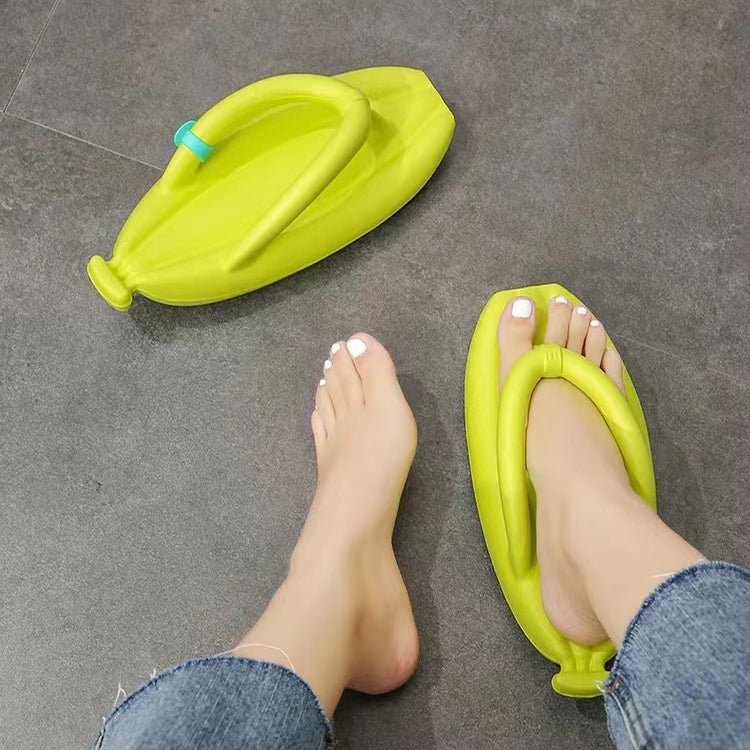 Cute Banana Shoes Soft Flip Flops Slippers Summer Beach Shoes - Jaazi Intl