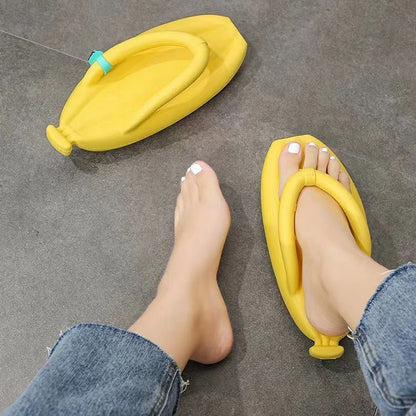 Cute Banana Shoes Soft Flip Flops Slippers Summer Beach Shoes - Jaazi Intl