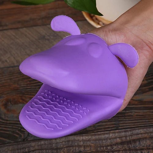 Cute Dog Heat - Resistant Kitchen Oven Holder BBQ Baking Silicone Mitt Glove Tool - Jaazi Intl