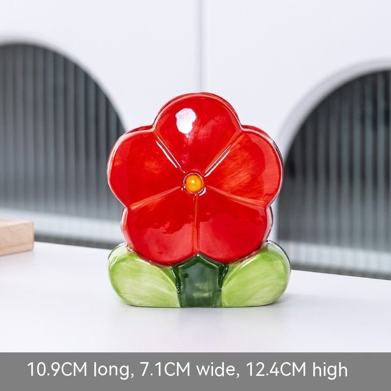 Cute Flowers Ceramic Niche Vase Decoration - Jaazi Intl