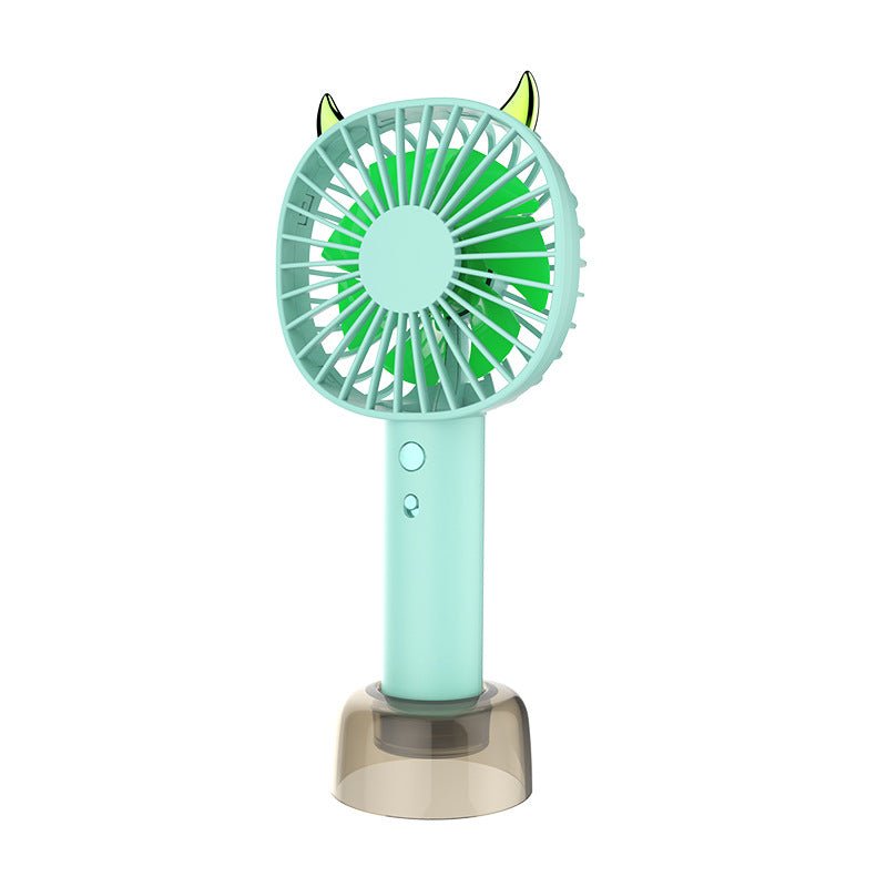 Cute Handheld Mini Fan Desktop Small Fan USB Charging Easy To Carry Fan Mute Small Fan - Jaazi Intl