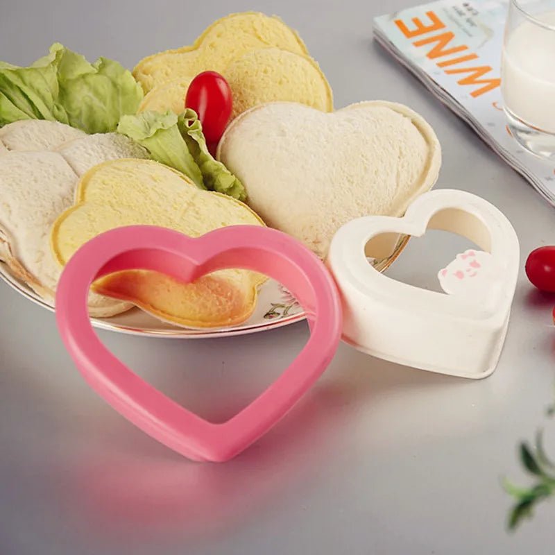 Cute Heart Shape Sandwich Cutter Bread Mold Toast Maker Cake Cookie Cutter Kitchen Breakfast Dessert DIY Tool - Jaazi Intl