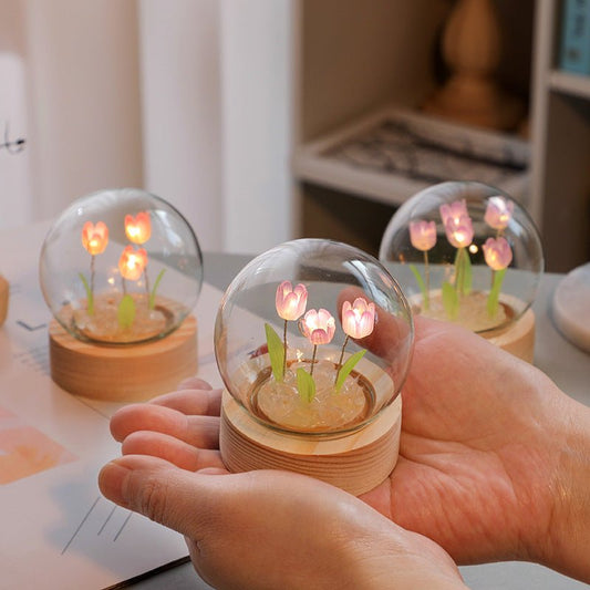 Cute Mini Tulip Small Night Light Tabletop Decoration Holiday Gift - Jaazi Intl