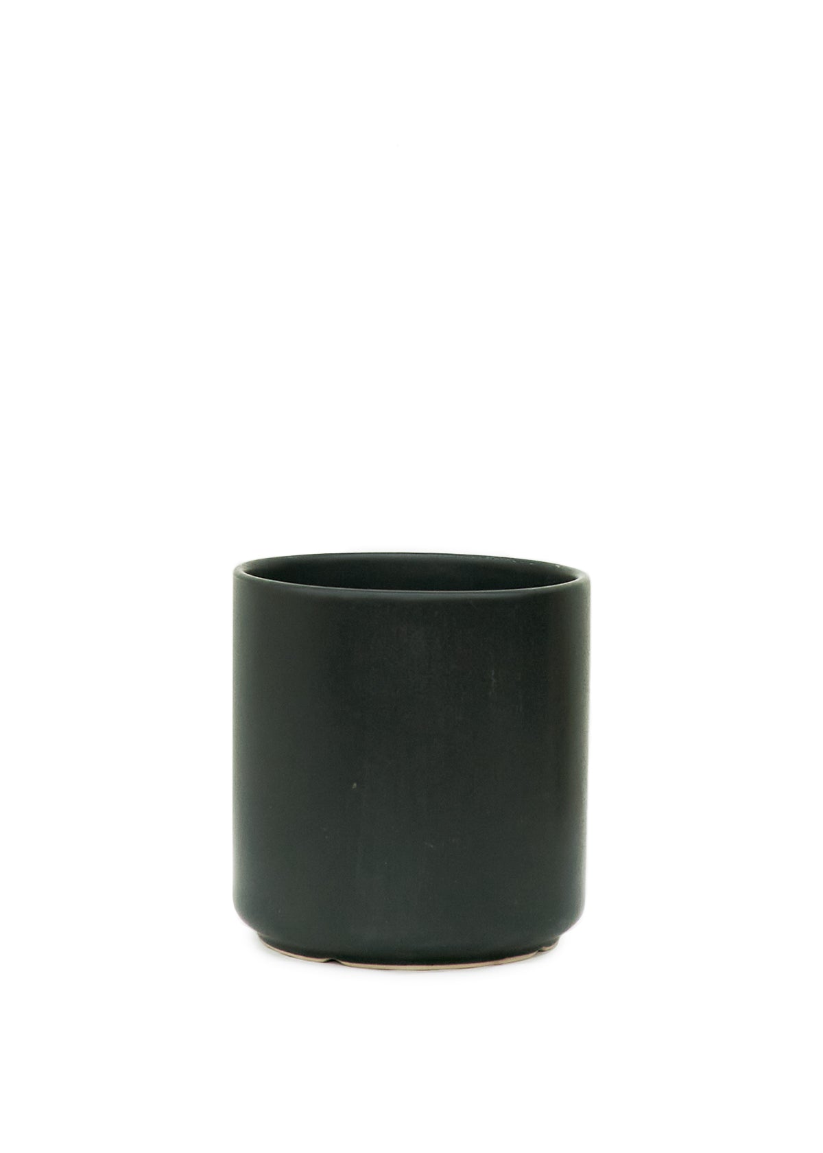 Cylindrical Ceramic Planter, Black 5" Wide - Jaazi Intl