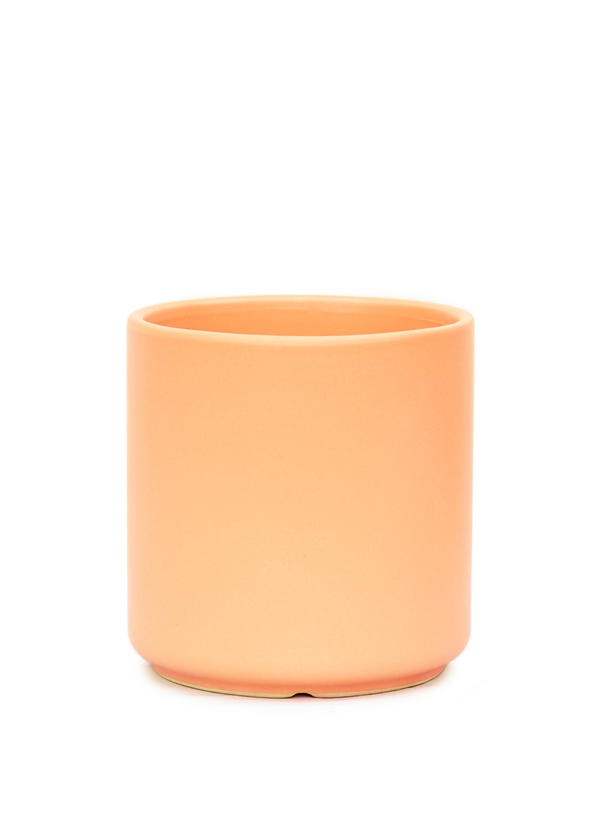 Cylindrical Ceramic Planter, Peach 5" Wide - Jaazi Intl