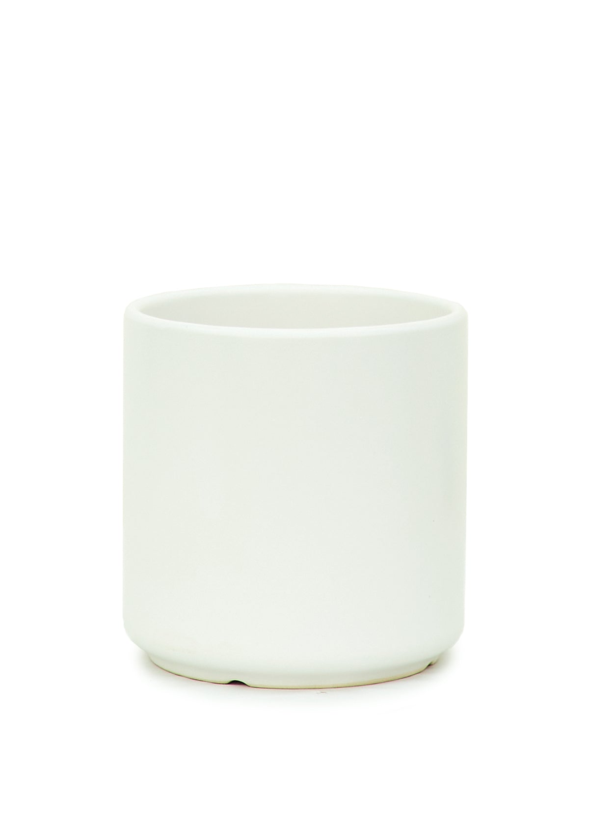 Cylindrical Ceramic Planter, White 5" Wide - Jaazi Intl