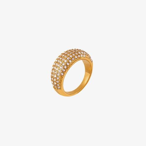 Czech Diamond Titanium Steel Ring - Jaazi Intl