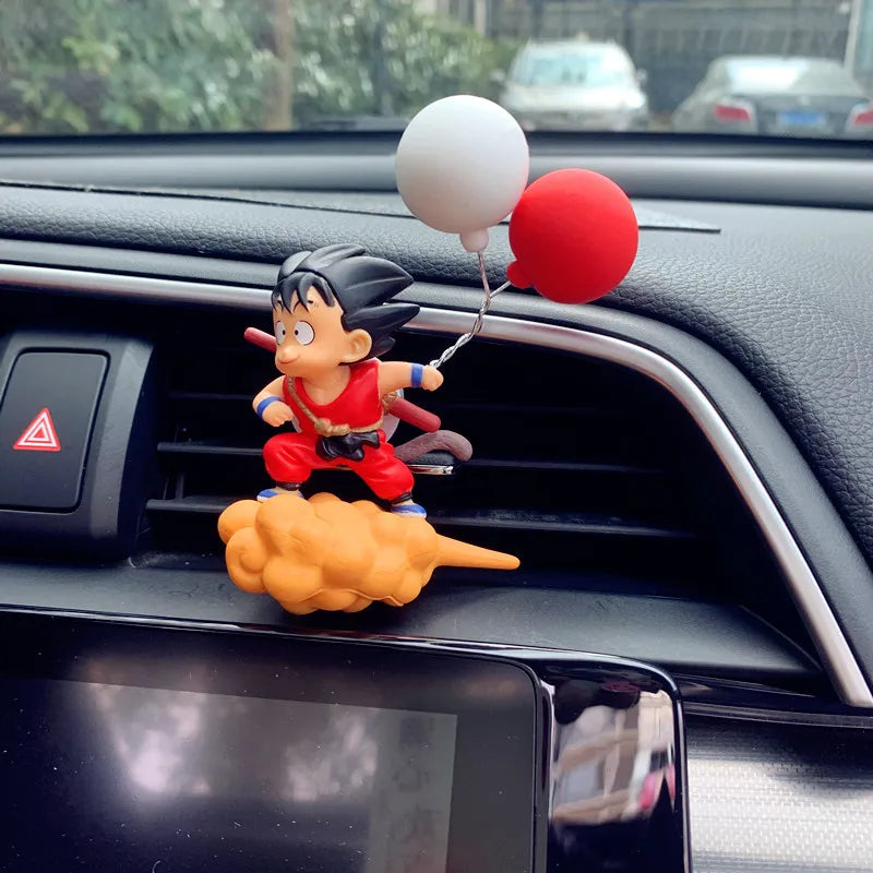 Car Ornament Anime Dragons Ball Cartoon Son Gokus Figure Car Air Outlet Vent Perfume Auto Air Freshener Decor Accessories Gifts