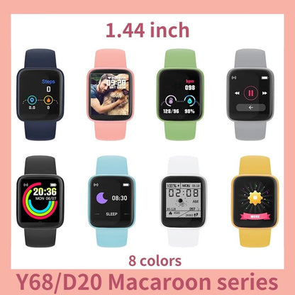 D20S smart bracelet 1.44 inches screen Y68 smart bracelet heart rate blood pressure monitoring pedometer bracelet - Jaazi Intl