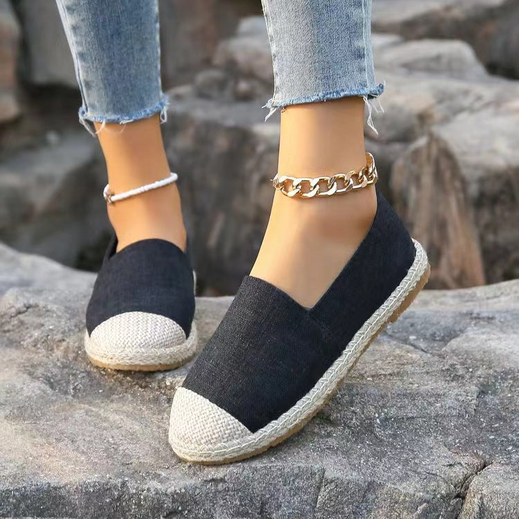 Round Toe Flat Slip-Ons