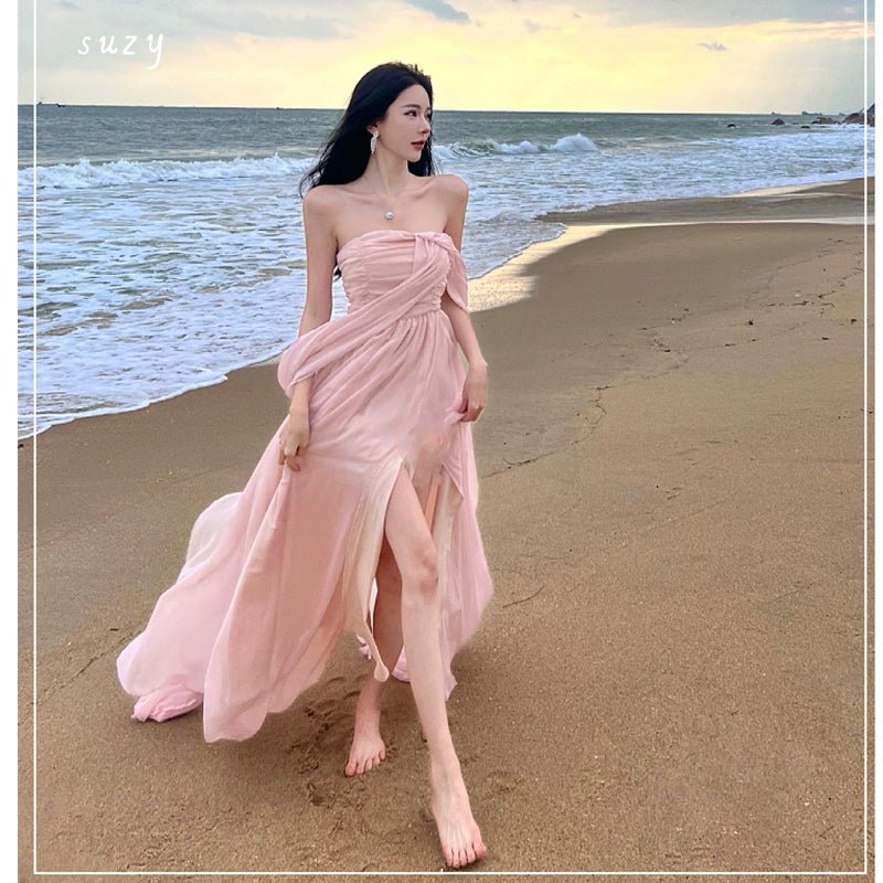 Dali Erhai Photography Skirts Xishuangbanna Immortal Vacation Beach Skirt Dress Seaside Atmosphere Long dress - Jaazi Intl