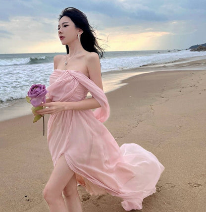 Dali Erhai Photography Skirts Xishuangbanna Immortal Vacation Beach Skirt Dress Seaside Atmosphere Long dress - Jaazi Intl