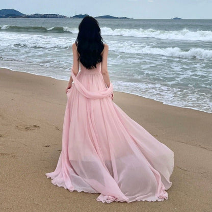 Dali Erhai Photography Skirts Xishuangbanna Immortal Vacation Beach Skirt Dress Seaside Atmosphere Long dress - Jaazi Intl